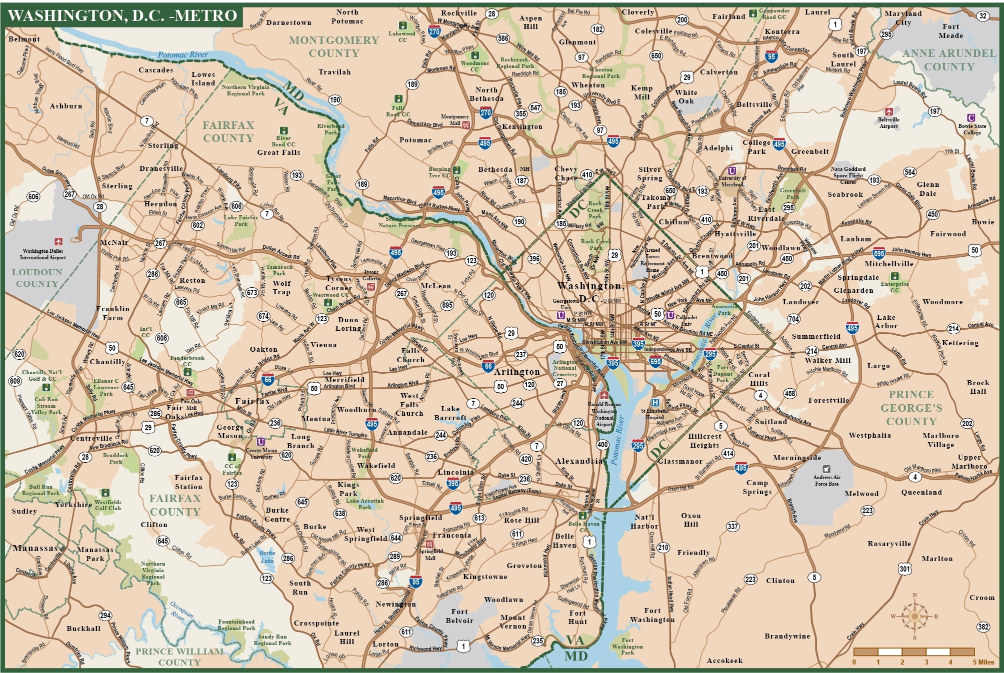 D.C. Metro Map 2025 Printable