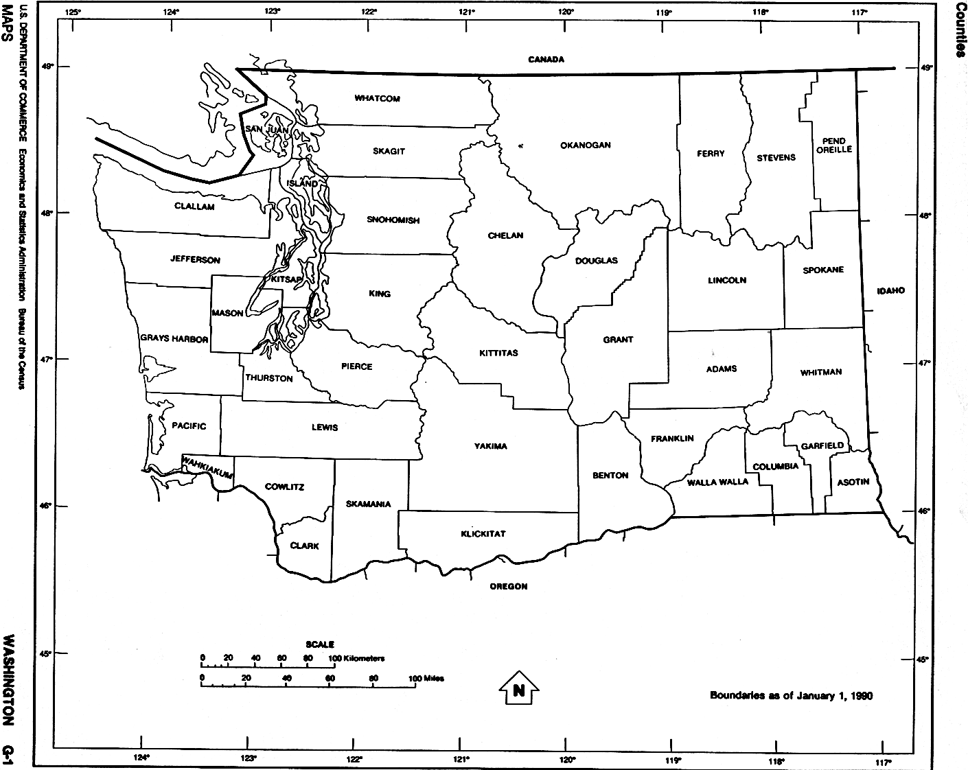 Free Printable Map Of Washington State