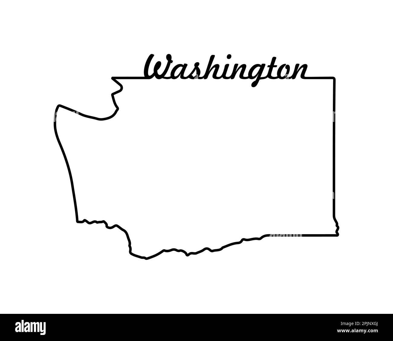 Washington State Map Outline Printable