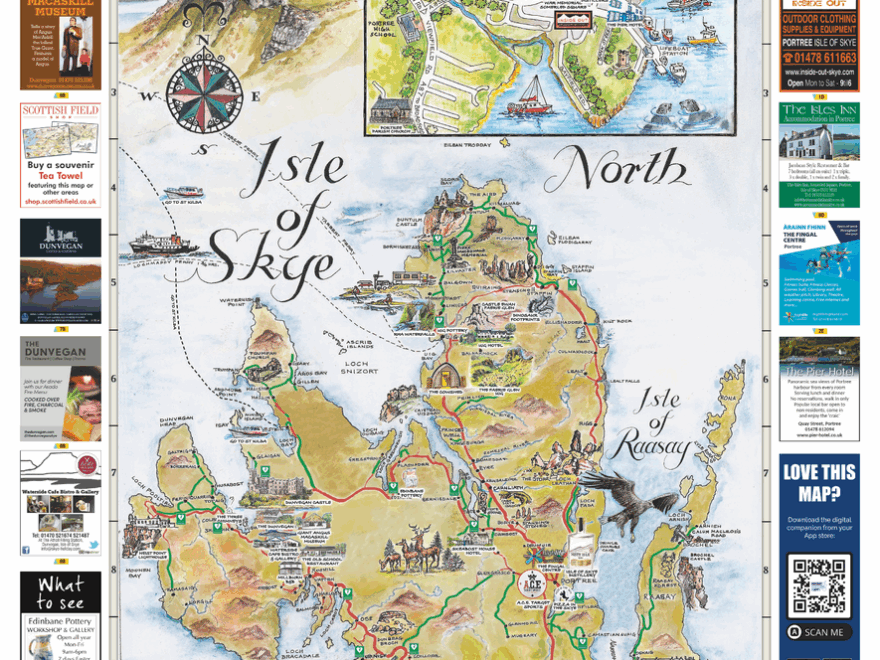 West Coast Today Free Editions Scottish Tourist Maps Isle Of Skye North Map 2023