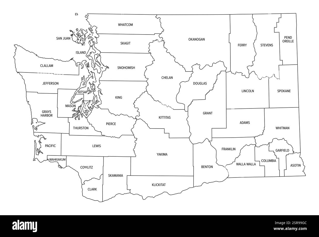 West Coast Usa Map Black And White Stock Photos Images Alamy
