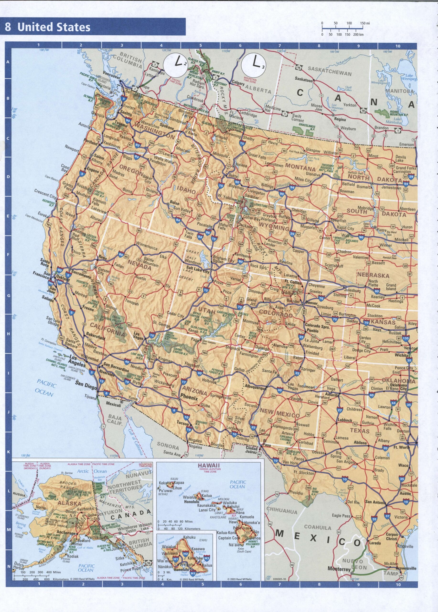 Printable Western Us Road Map