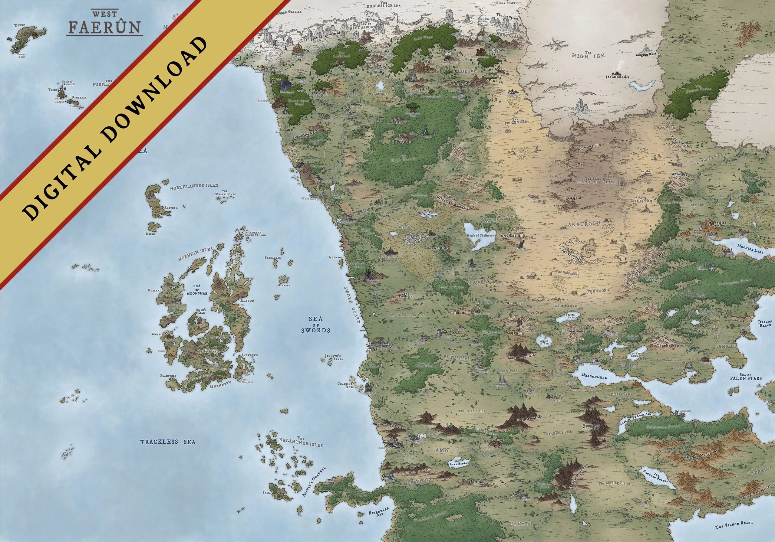 Sword Coast Map Printable
