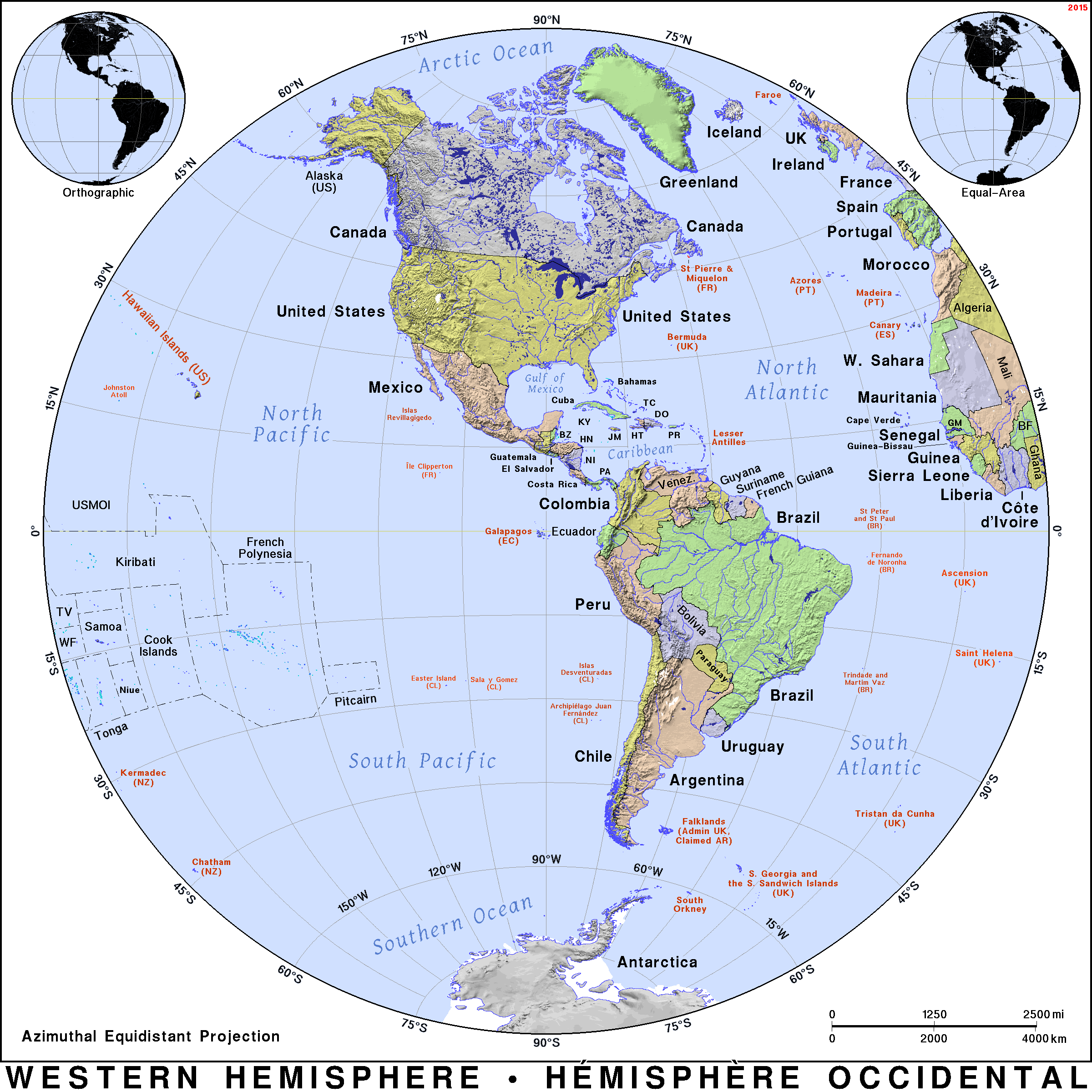 Western Hemisphere Public Domain Maps By PAT The Free Open Source Portable Atlas