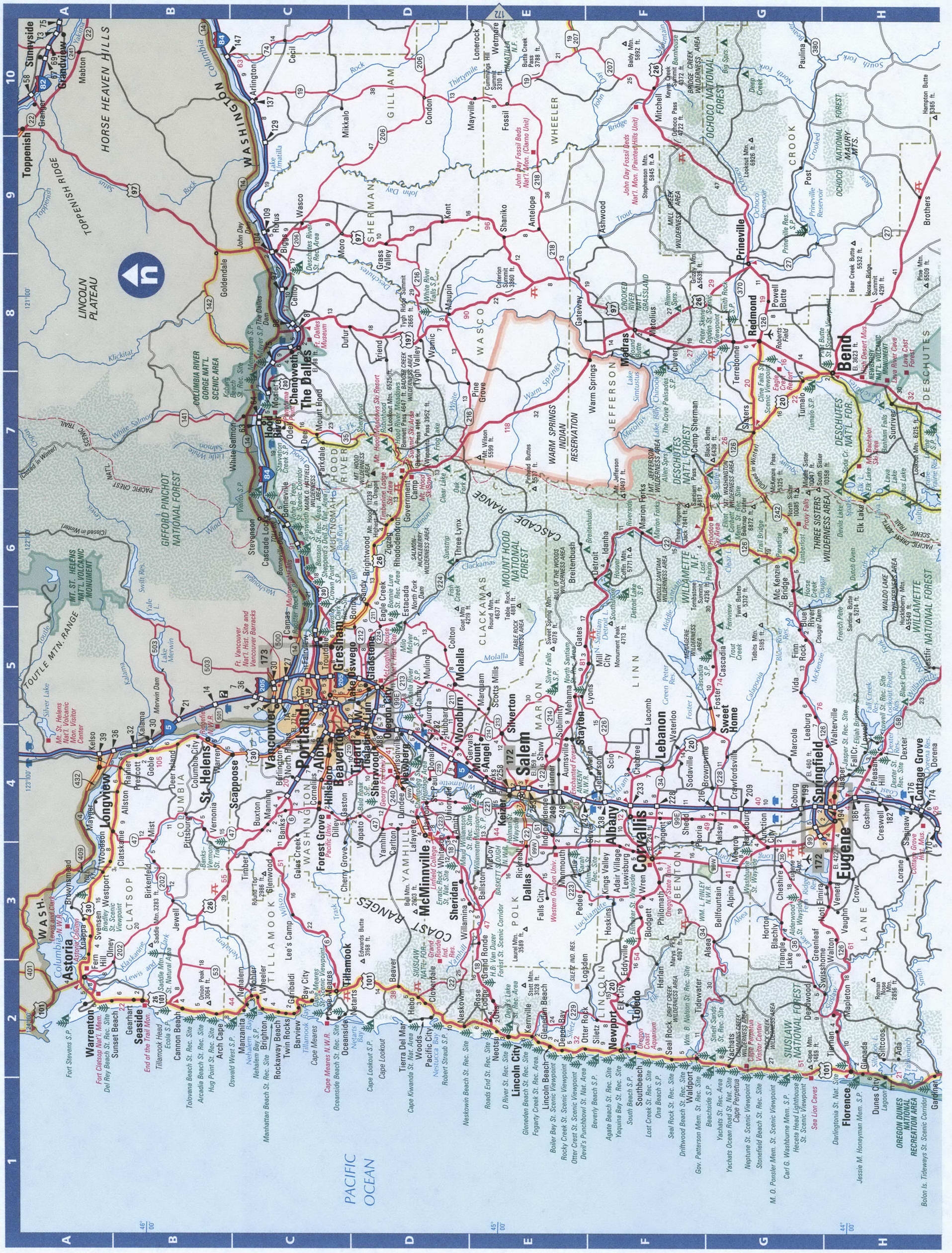 West Oregon Map Printable