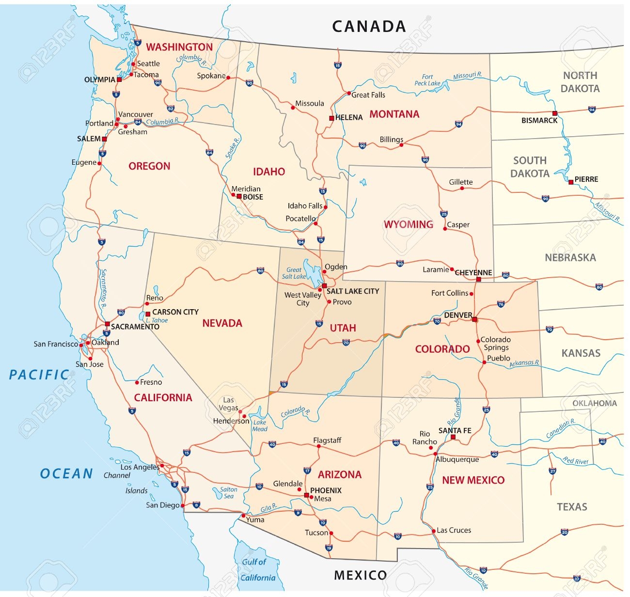 United States Map Printable Free