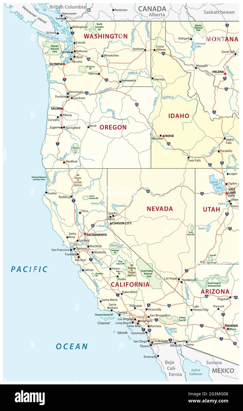 Western United States Road Map Hi res Stock Photography And Images Alamy Western United States Road Map Hi res Stock Photography And Images Alamy