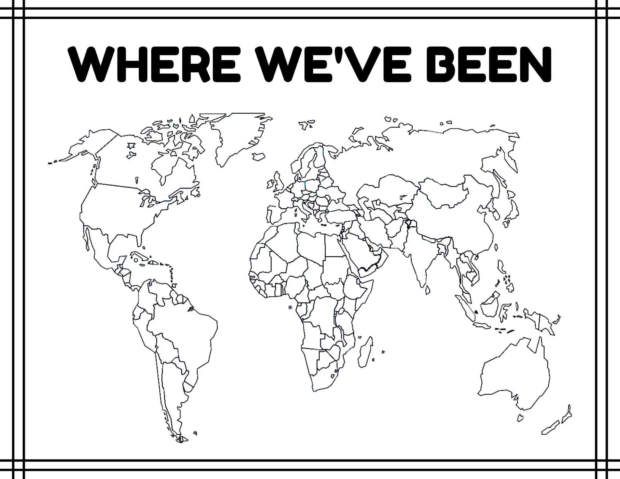 Blank World Map Printable