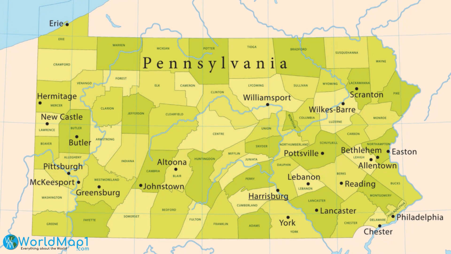 Where Is Pennsylvania On The Map