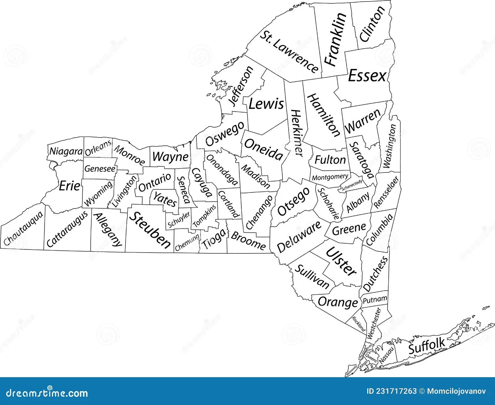 Nys County Map Printable