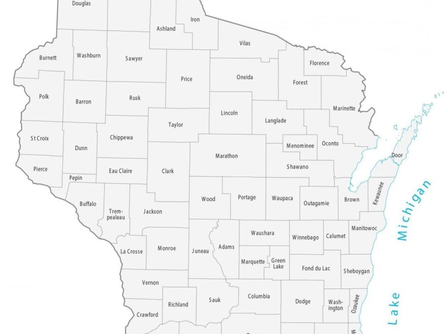 Wisconsin County Map GIS Geography