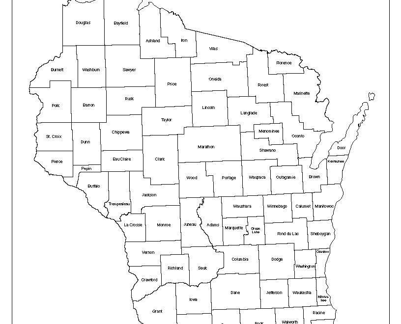 Wisconsin Labeled Map