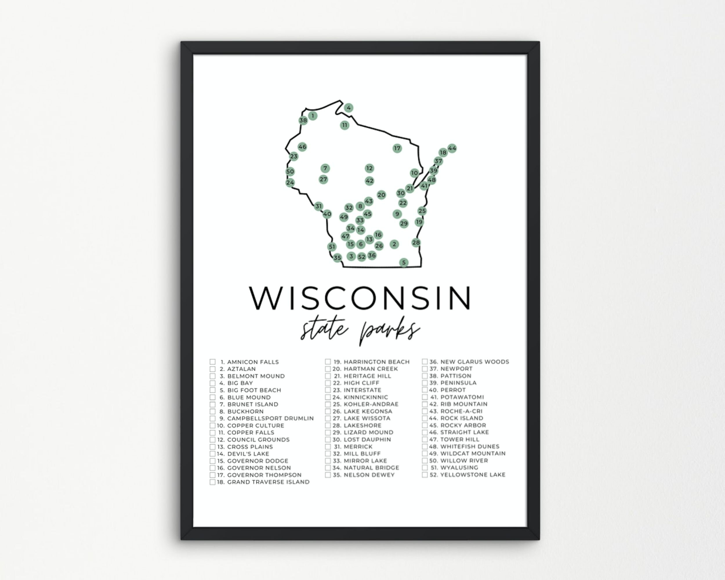 Wi State Park Map Printable