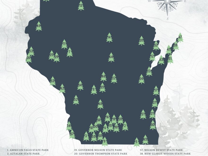 Wisconsin State Park Map The Ultimate WI Parks List