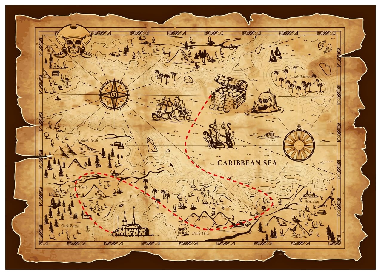 WOLADA Pirate Backdrop Pirate Map Backdrop Pirate Backdrop For Party Treasure Map Backdrop Pirate Treasure Map Backdrop 8x6FT 12448 Worksheets Library
