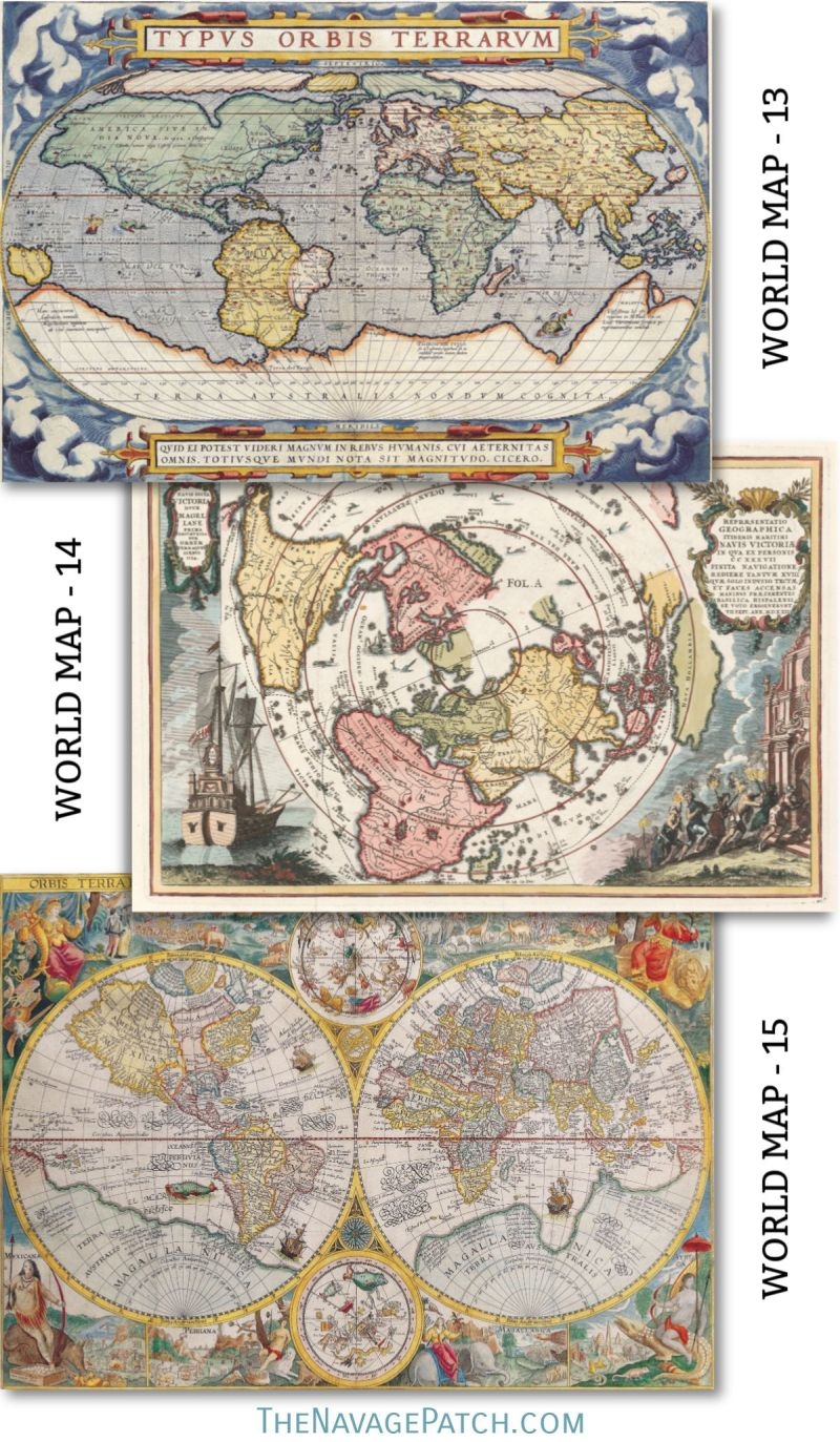 Wooden Map Wall Art Free Printable Vintage Maps The Navage Patch
