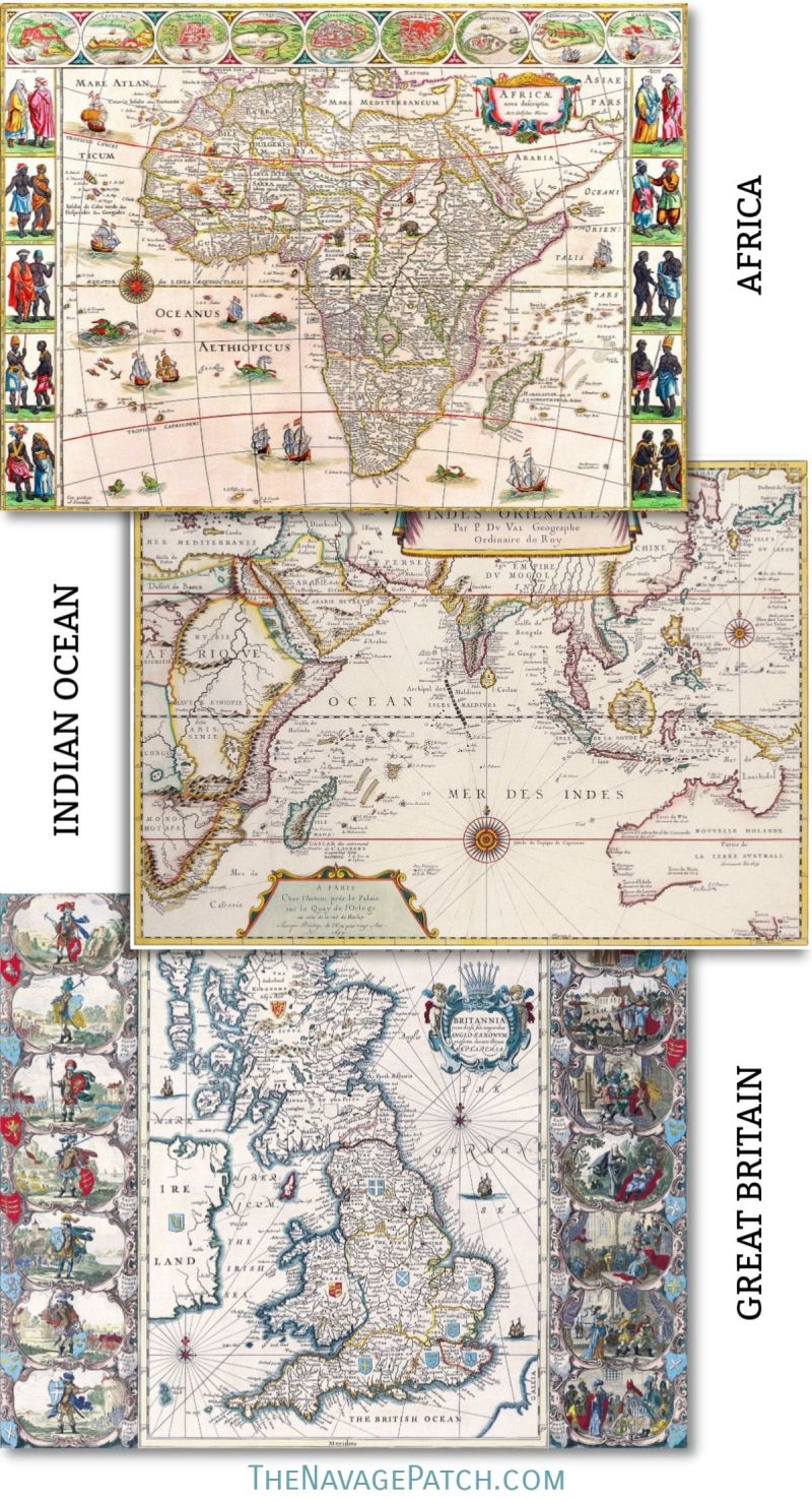 Wooden Map Wall Art Free Printable Vintage Maps The Navage Patch