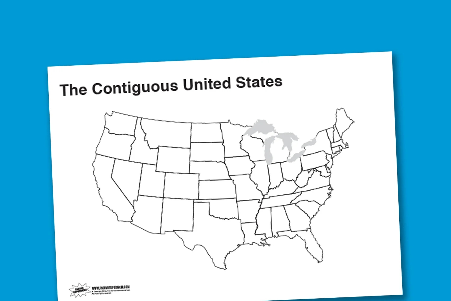 Printable Blank Map Of The Us