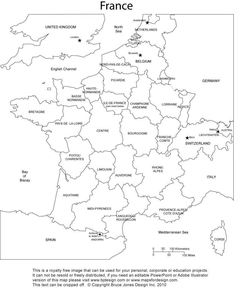 Free Printable Map Of France And Italy