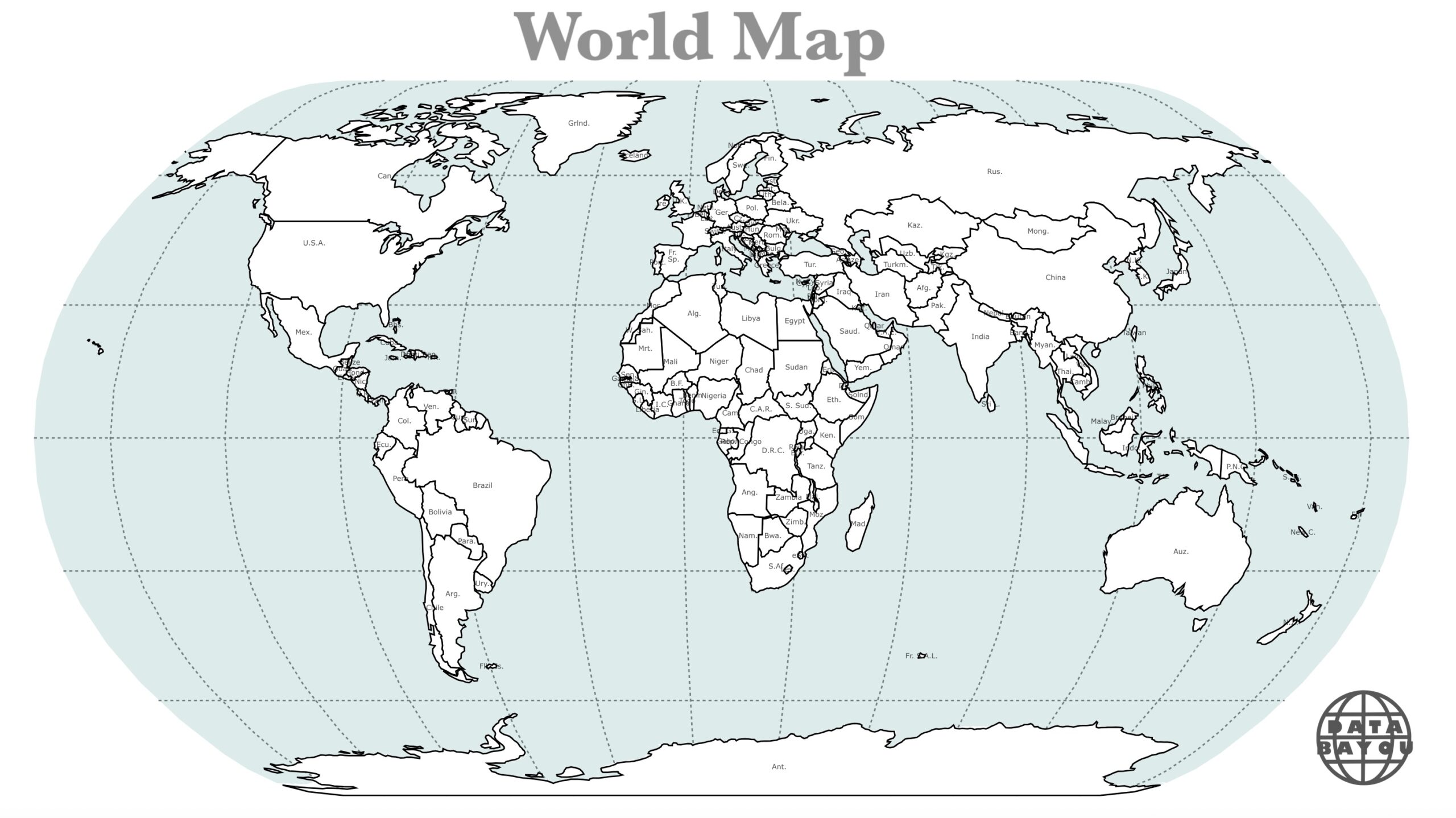 World Map Political Blank Printable