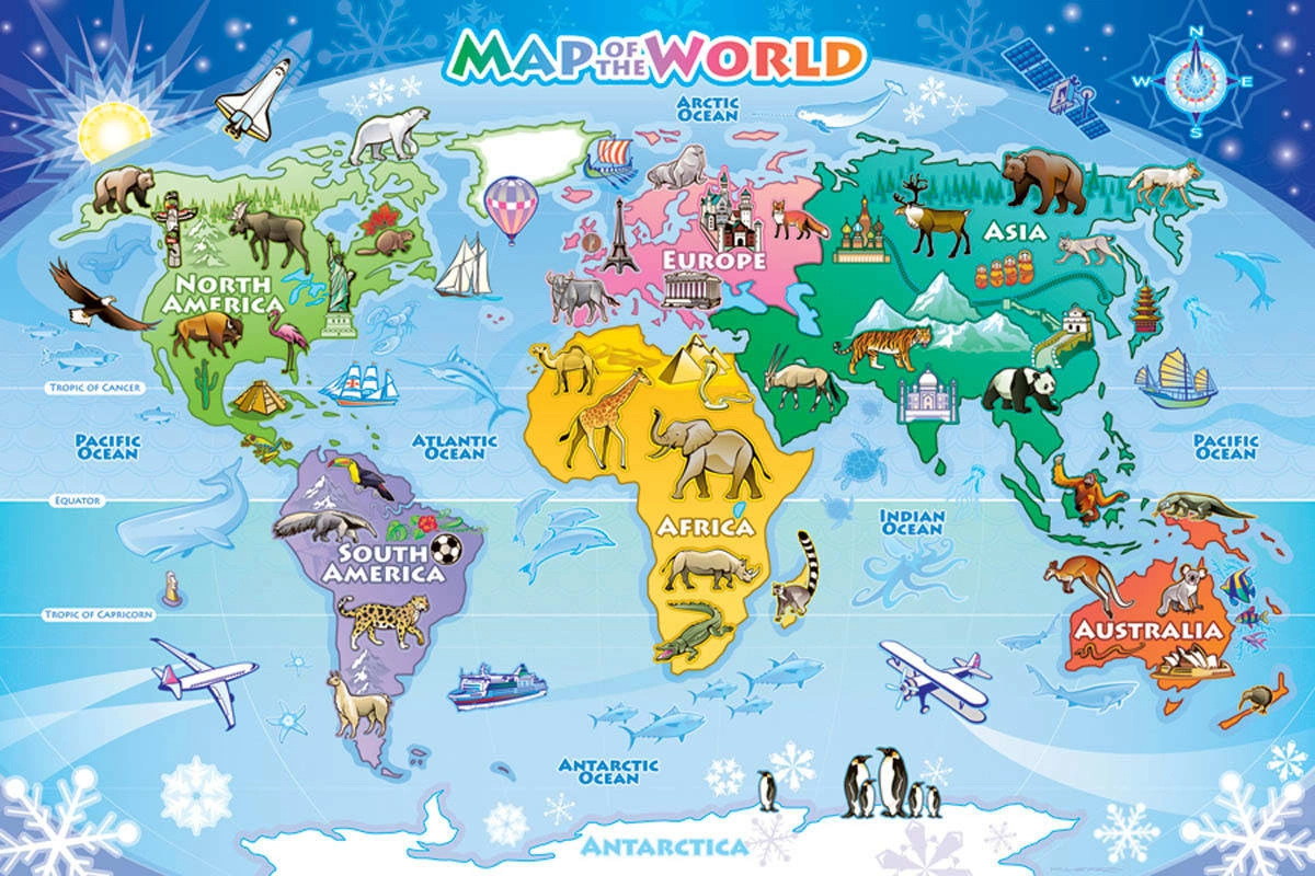 World Map 35 Piece Jigsaw Puzzle By Cobble Hill Puzzle Warehouse