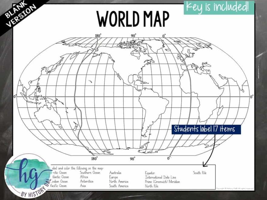 World Map Activity Print And Digital By History Gal