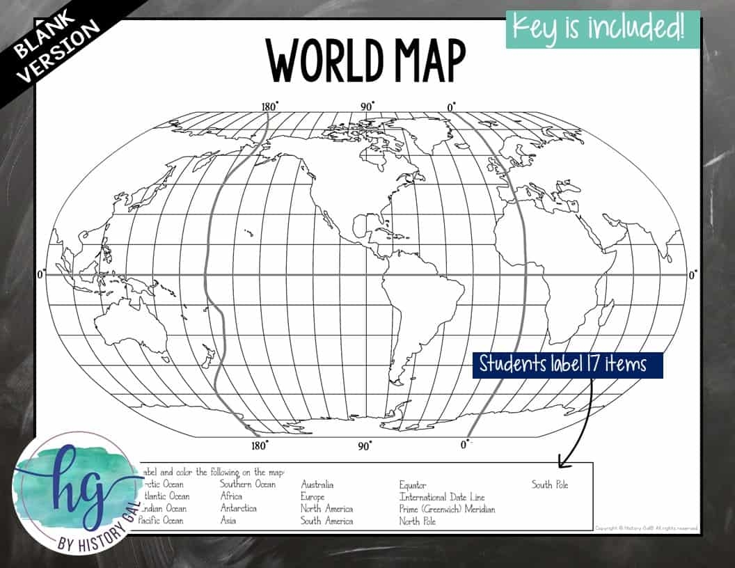 World Map Activity Print And Digital By History Gal