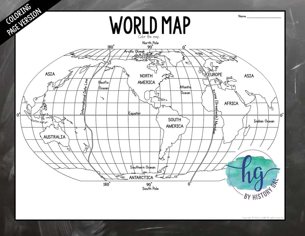 World Map Activity Print And Digital By History Gal World Map Activity Print And Digital By History Gal