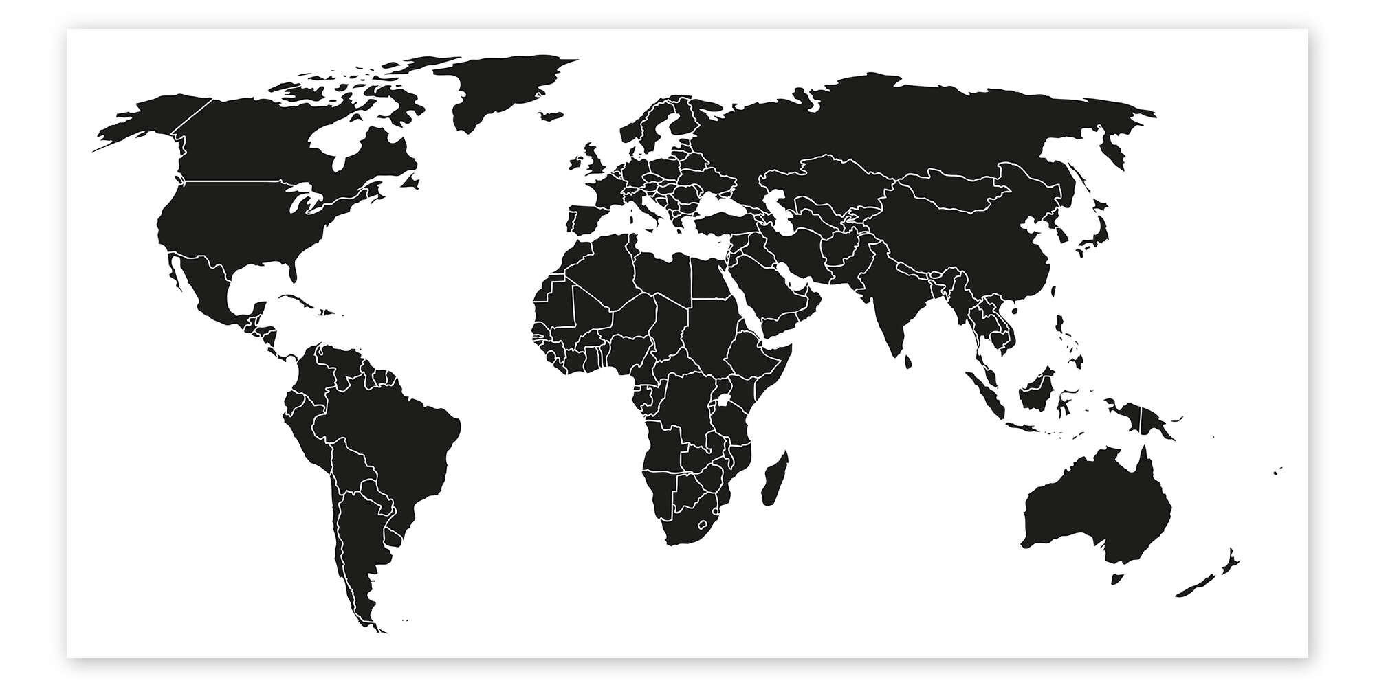 World Map Black Printable World Map Black Printable