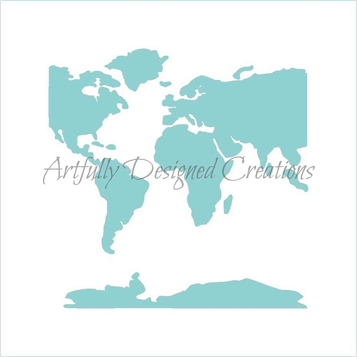 World Map Stencil Printable
