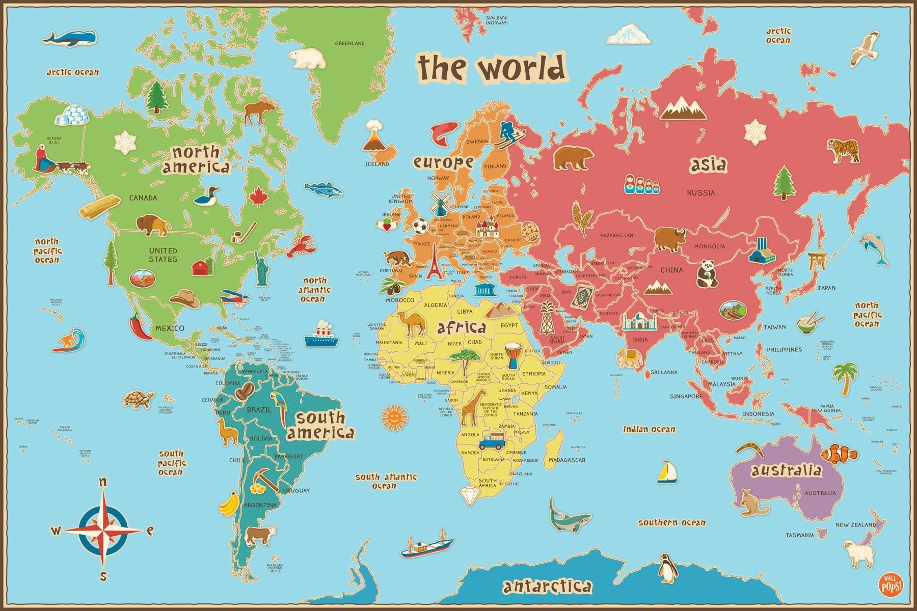 World Map Printable For Kids To Label