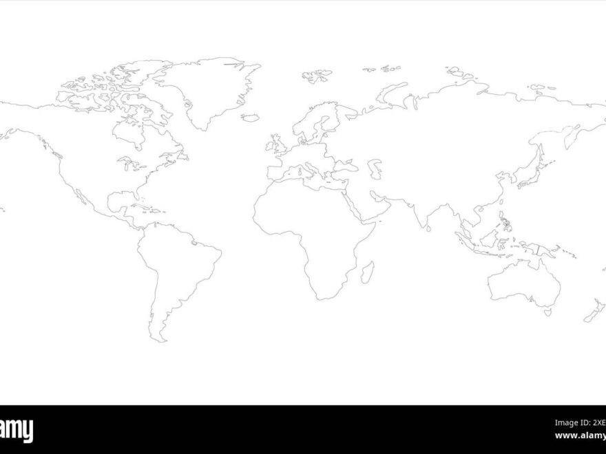 World Map Outline Hi res Stock Photography And Images Alamy