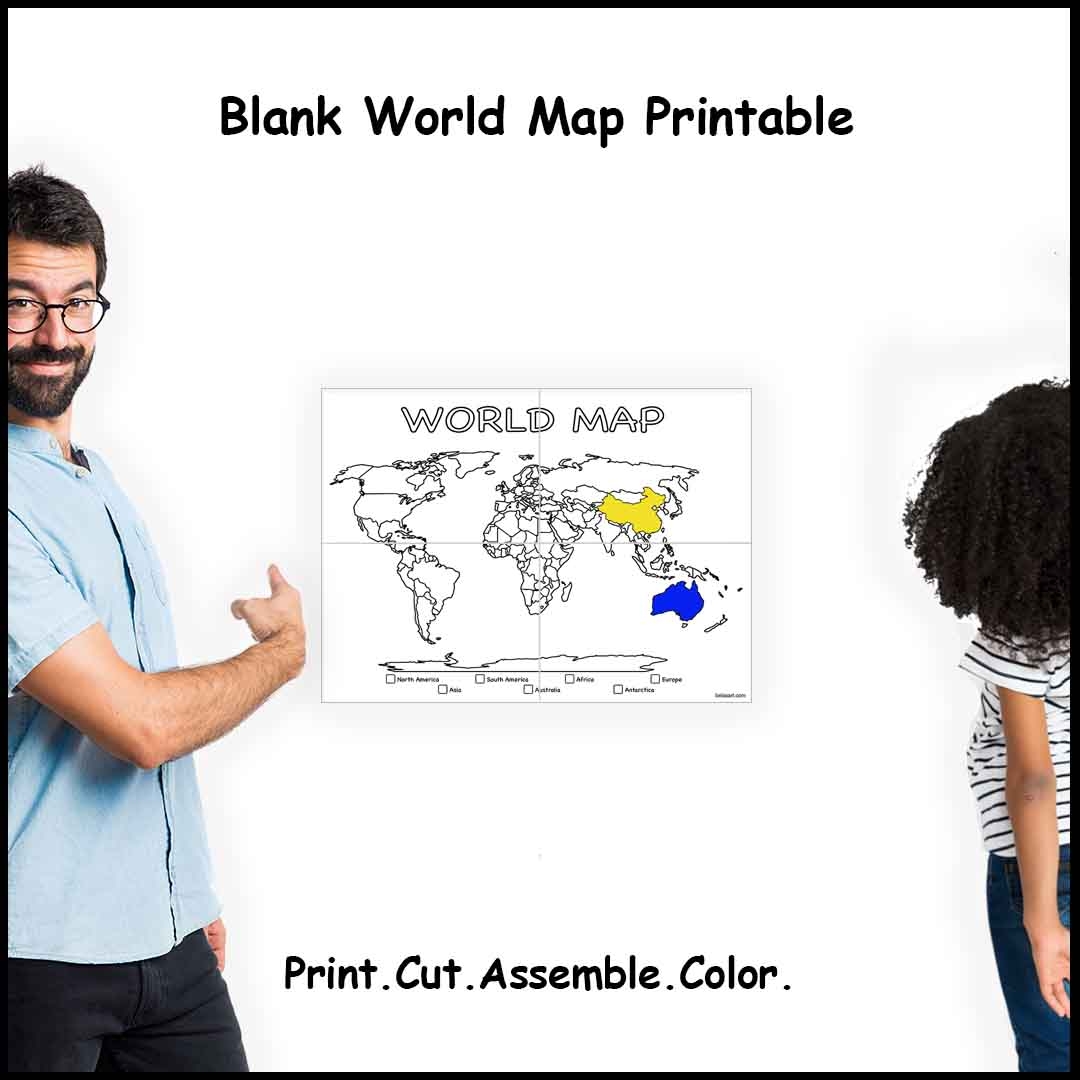 Blank Printable World Map Worksheets