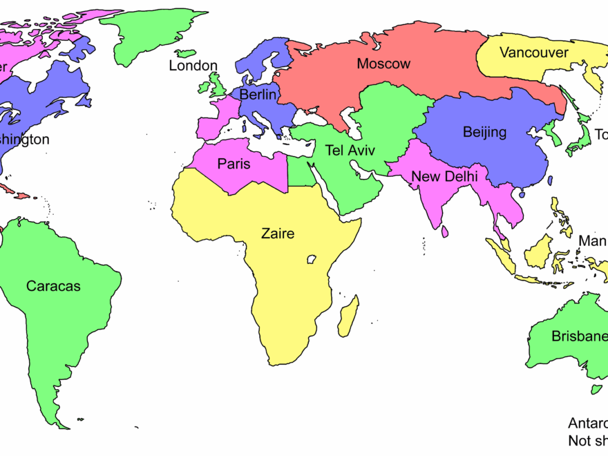 World Map With Countries Full Hd