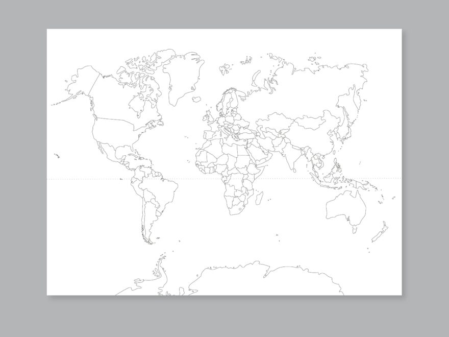 World Map With Countries PRINTABLE Map Of The World Wall Art Without Country Names Kid Nursery Modern Home Decor P449 Etsy
