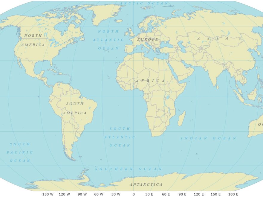World Map With Latitudes And Longitudes GIS Geography