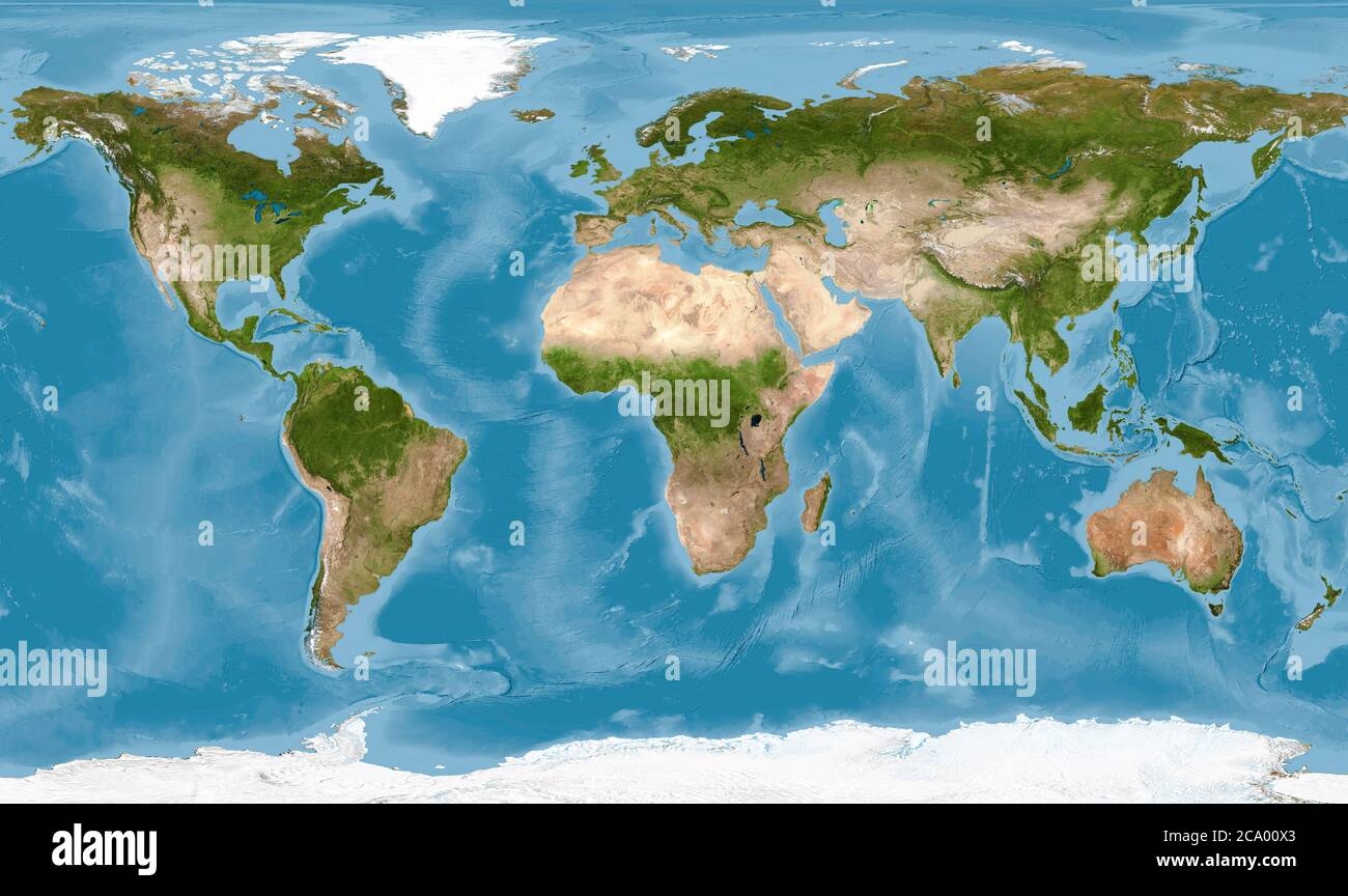 Printable Flat World Map Globe