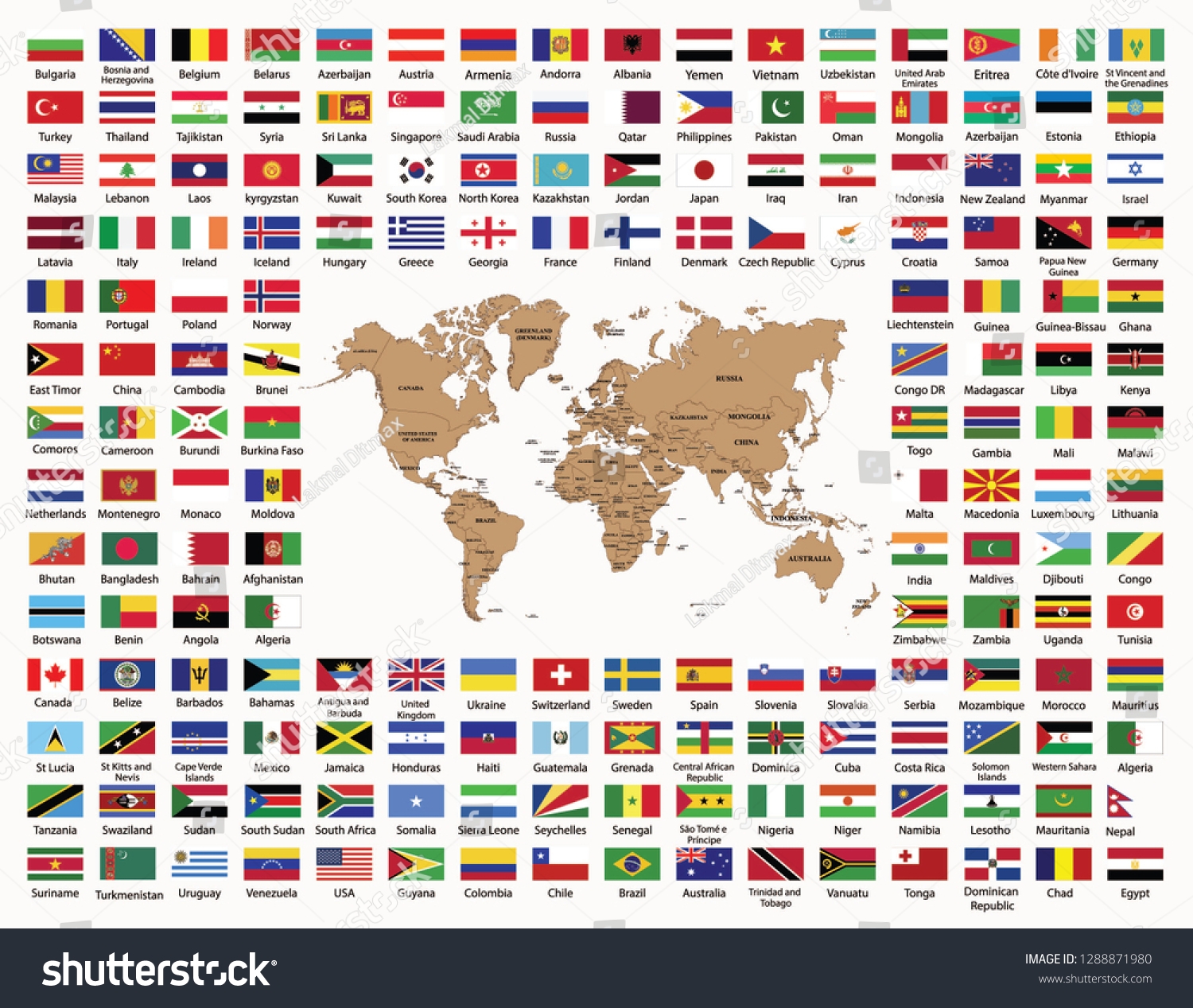 Printable World Map With Countries Names