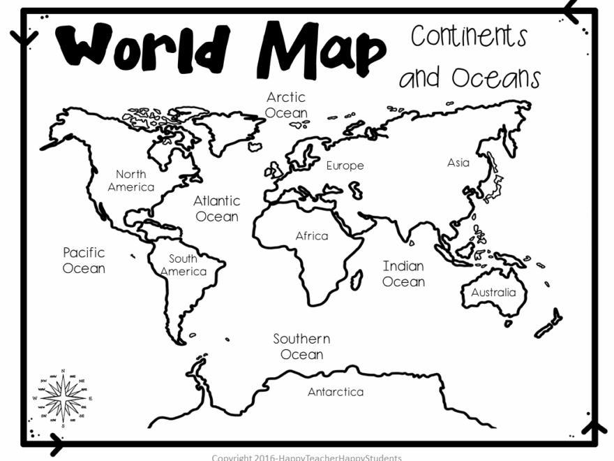 World Map World Map Quiz Test And Map Worksheet 7 Continents And 5 Oceans Made By Teachers