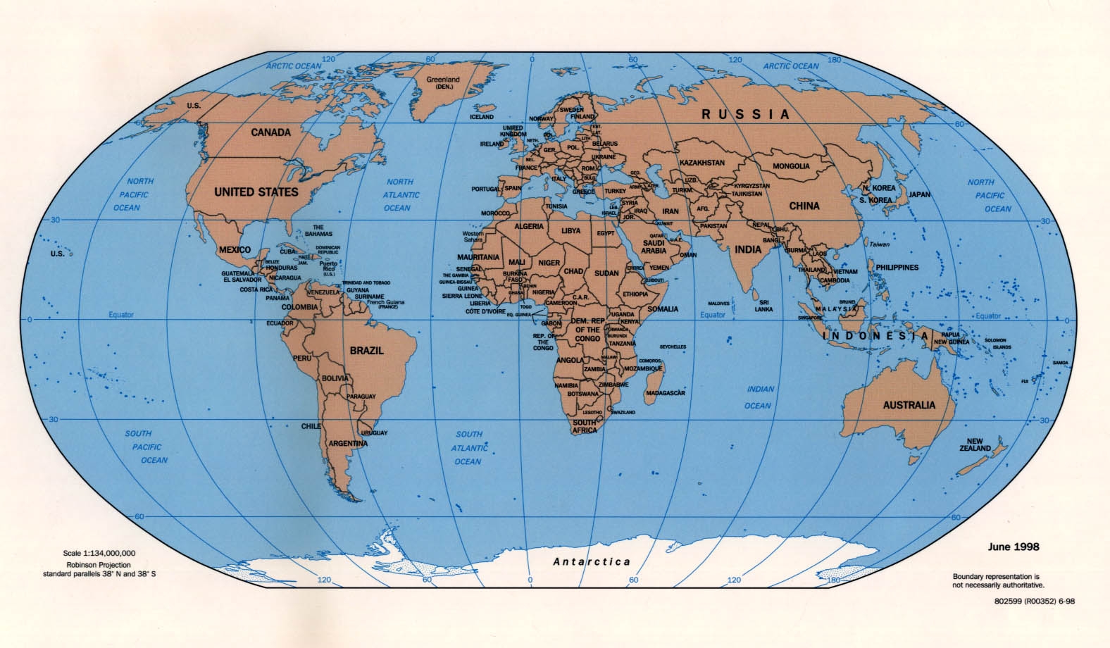Printable World Map Details