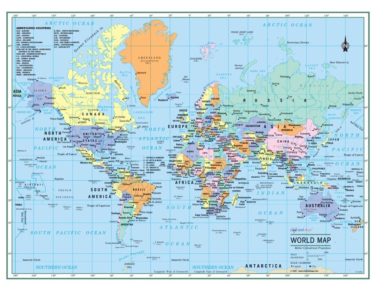 Large Printable Country Maps