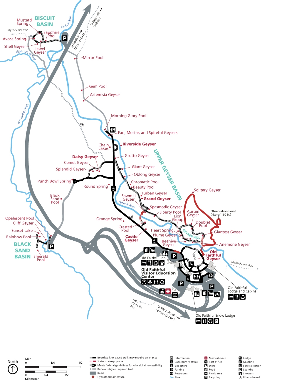 Sky Rim Trail Yellowstone Printable Map