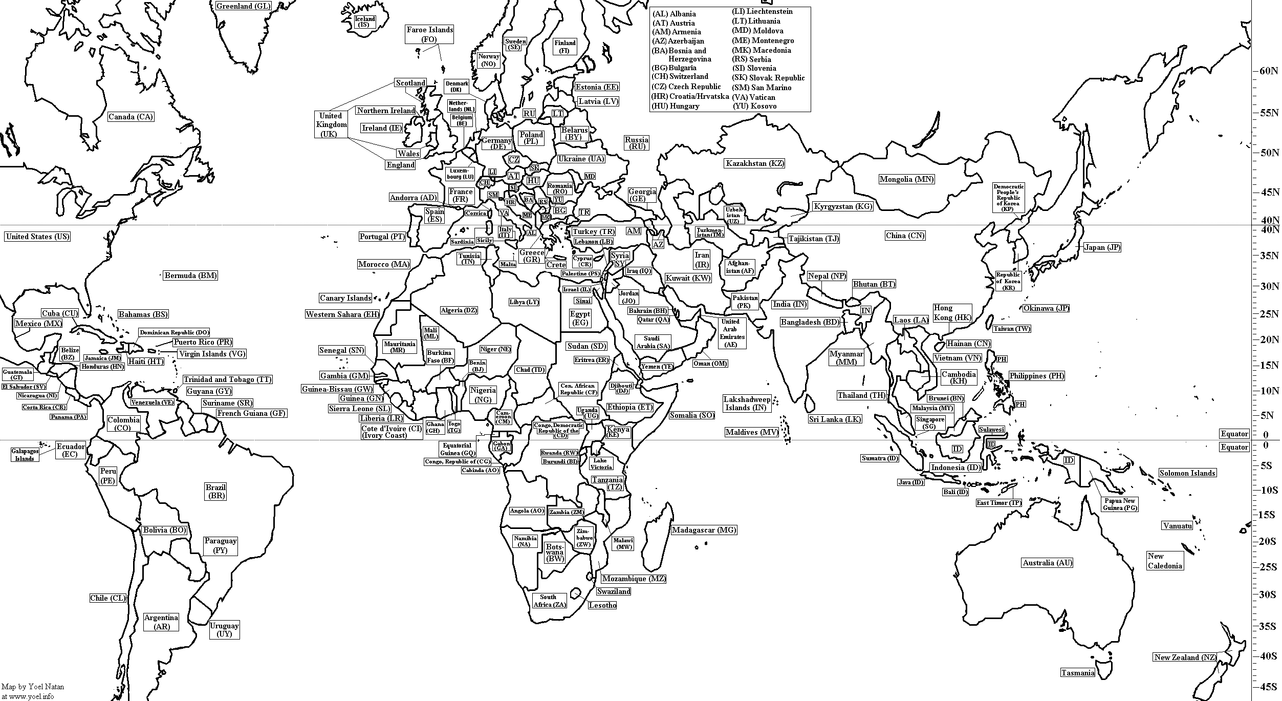 Blank World Map Printable With Labels