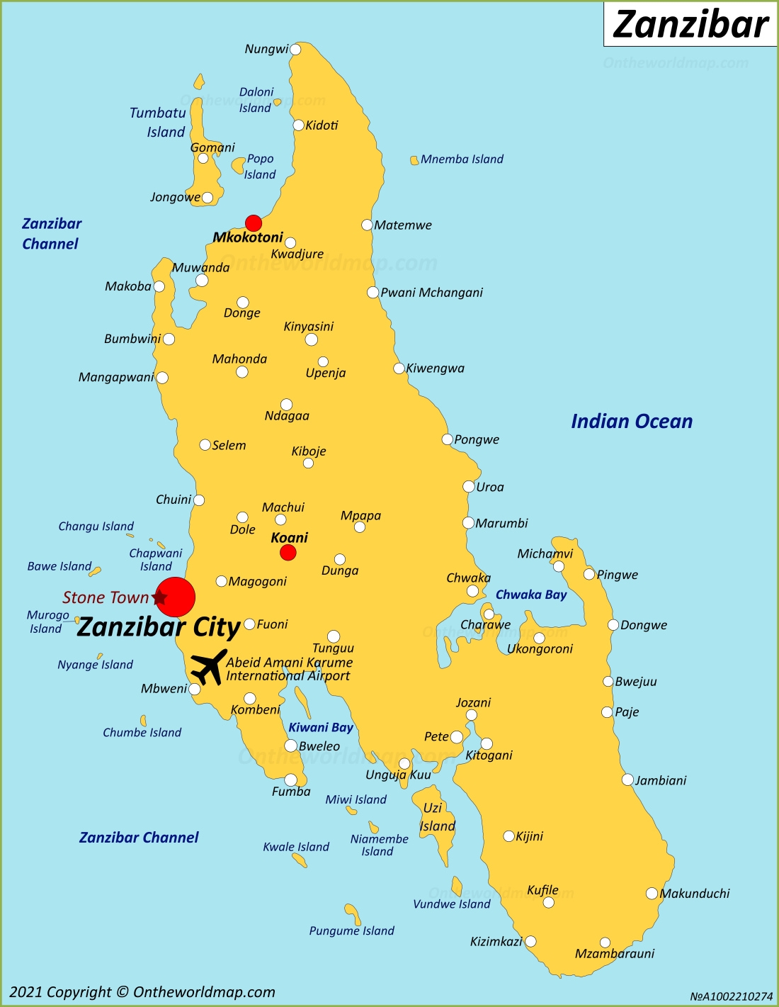 Printable Tanzania Tour Map
