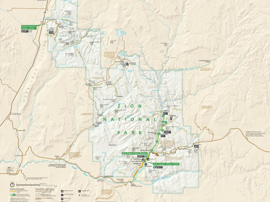 Zion Maps NPMaps Free National Park Maps