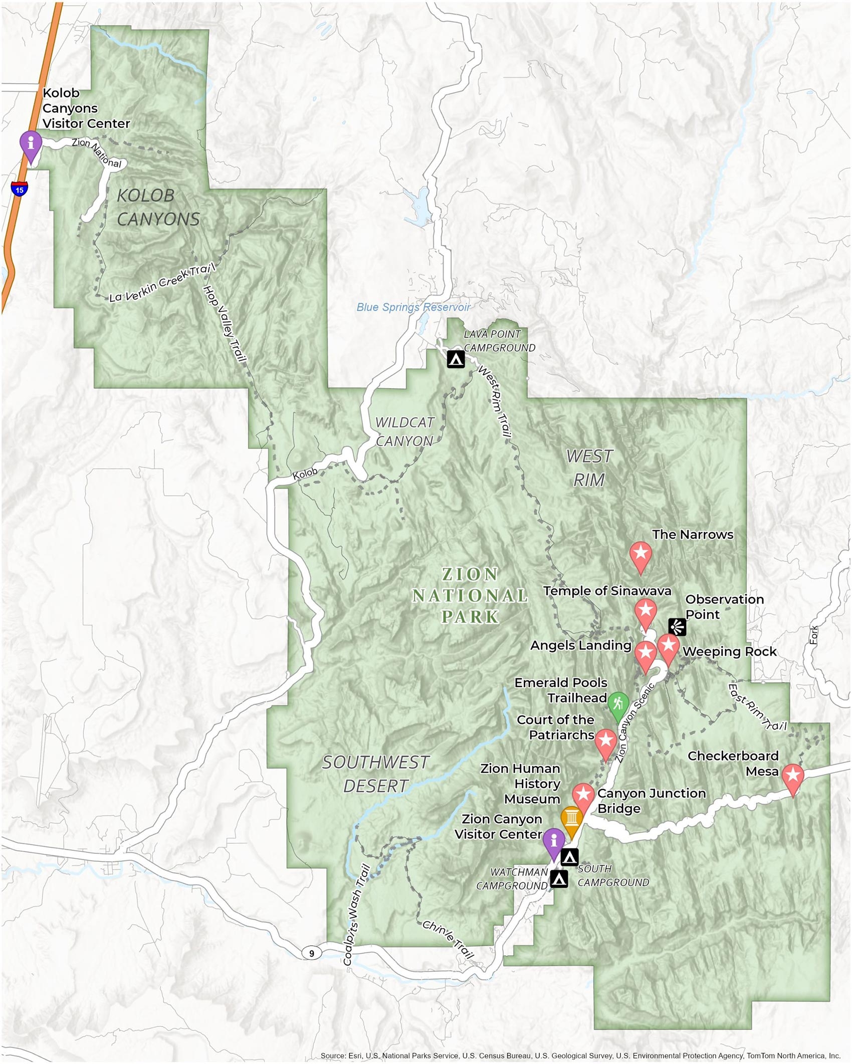 Printable Map Of Zion